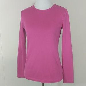 LRL Tee long sleeve pink women's small